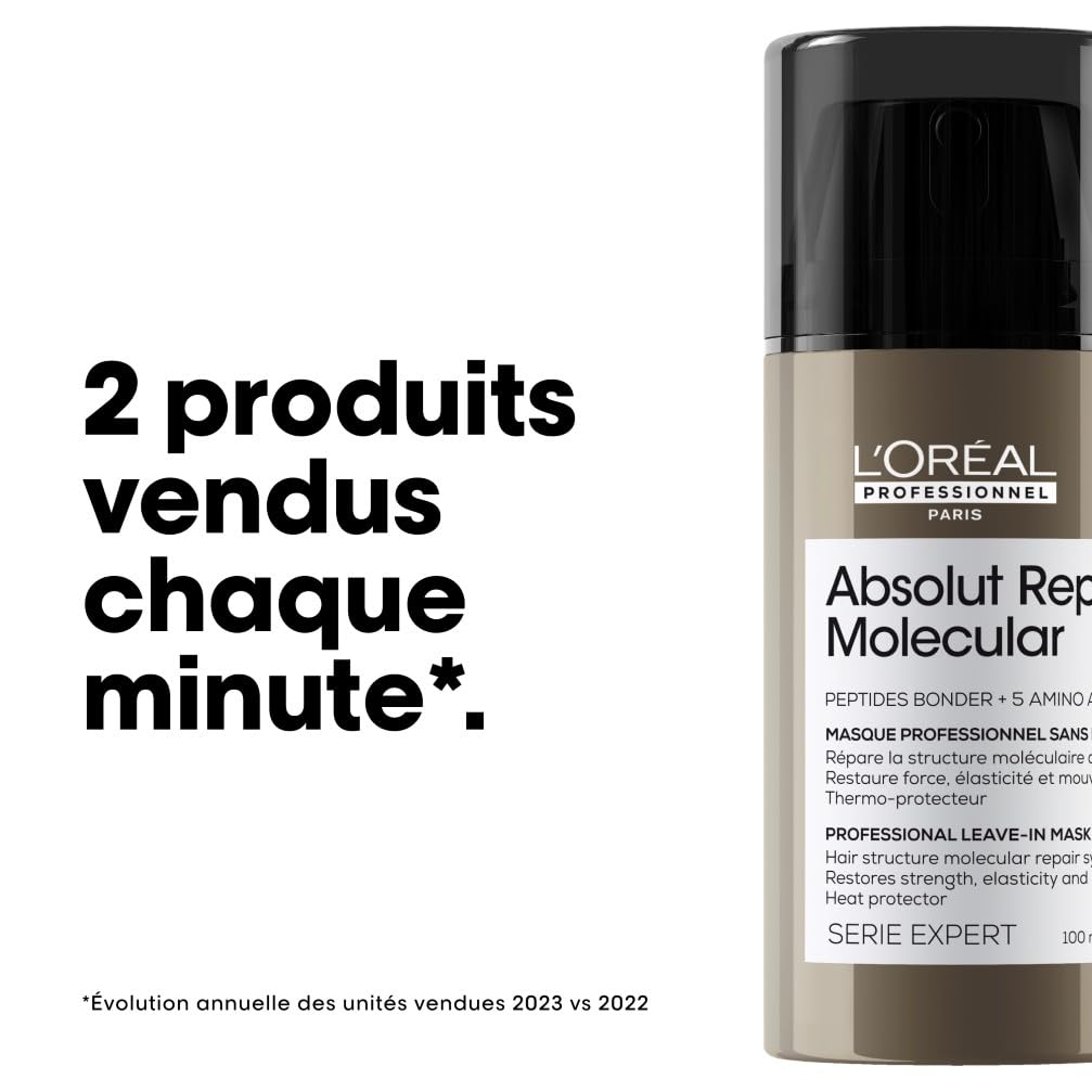L'OREAL PROFESSIONNEL Absolut Repair Molecular — Masque sans rinçage 100 ml – Image 6