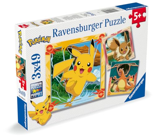 RAVENSBURGER — Lot de 3 Puzzles 49 pièces Pokémon – Image 2