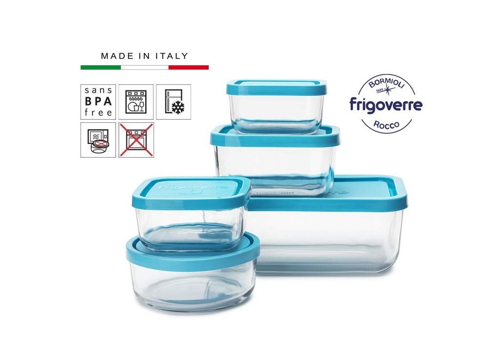 BORMIOLI Frigoverre — Set de 5 Boîtes de Conservation verre – Image 2