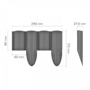 Alternative view of CELLFAST ECO — Bordure de pelouse graphite 240 cm