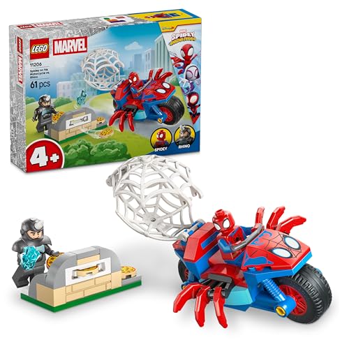 LEGO MARVEL Spidey — jouet super-héros avec moto & 2 minifigs