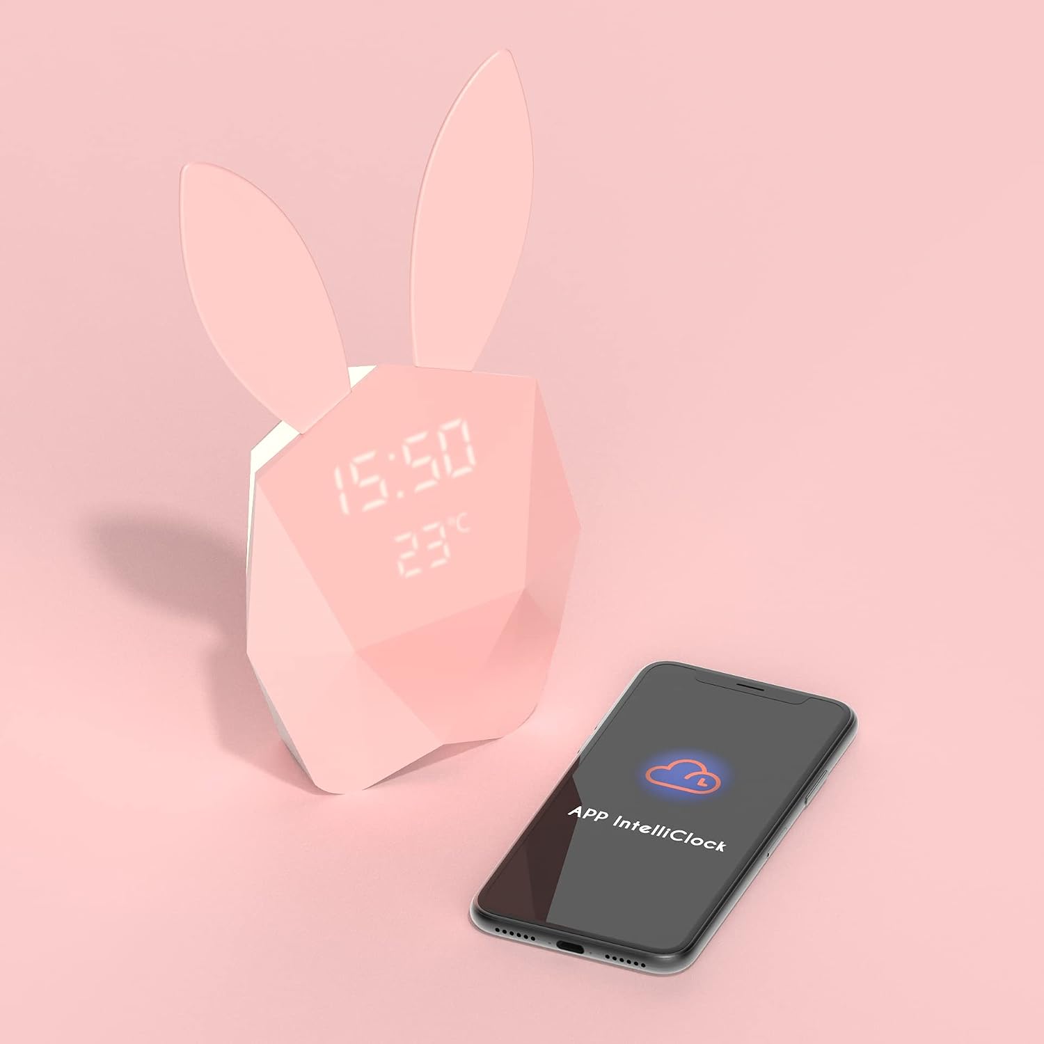 MOB Cutty Clock Connect — Réveil connecté lapin rose – Image 5