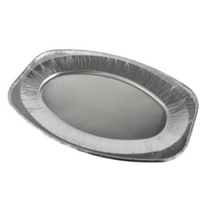 PAPSTAR — Plats de service ovales en aluminium 33,3 x 23,3 cm