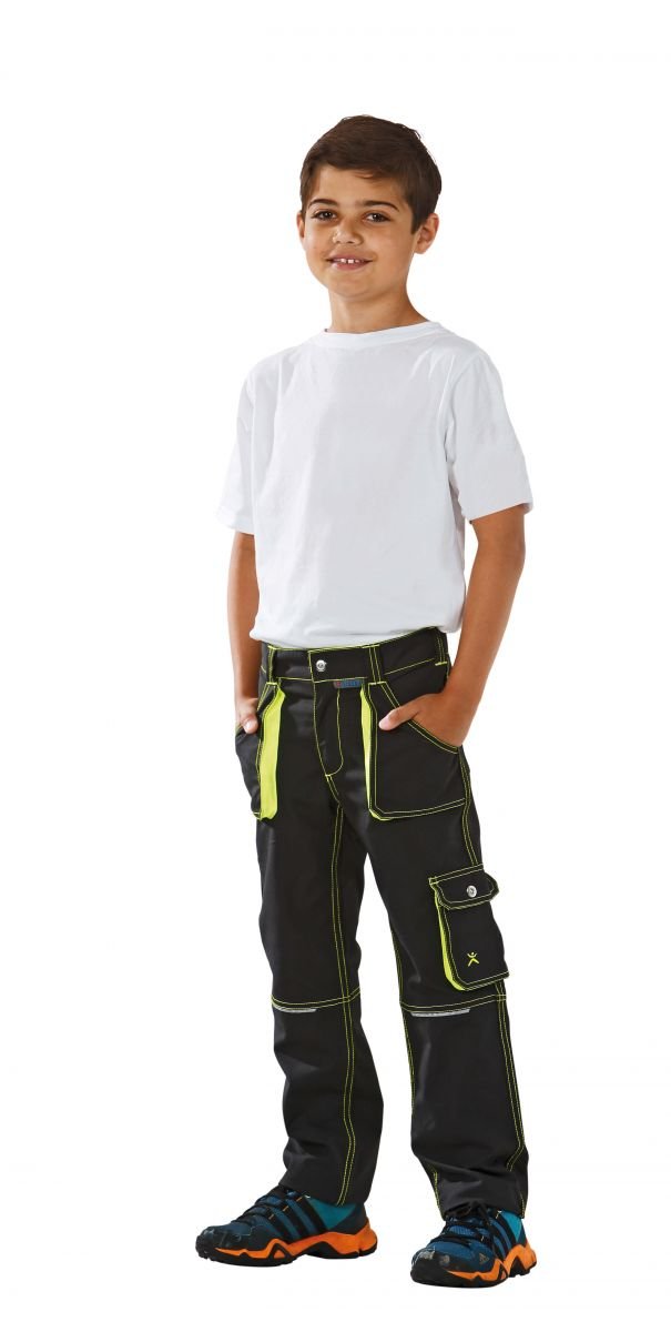PLANAM — Pantalon anthracite/jaune taille 158/164 – Image 2