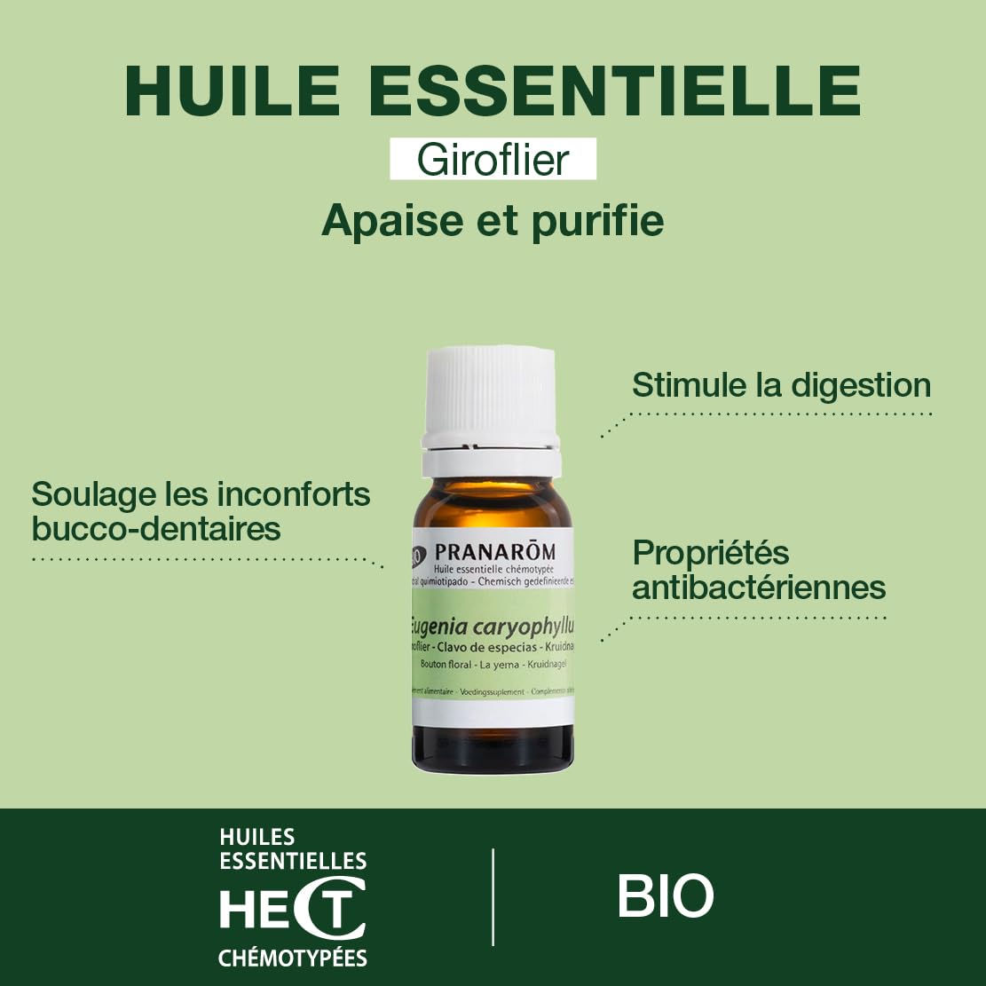 PRANARÔM — Huile Essentielle de Giroflier BIO 10 ml – Image 2