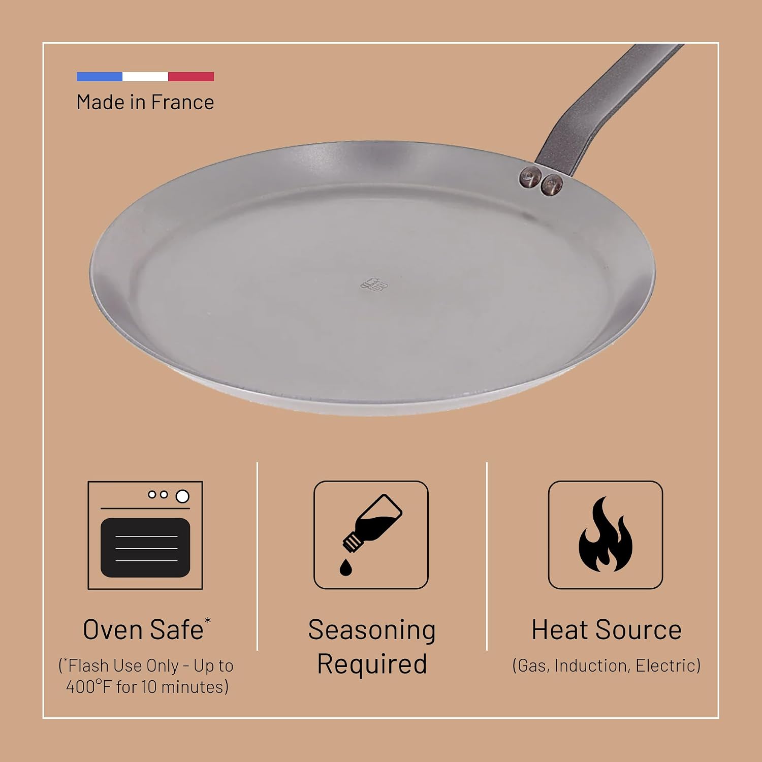 Poêle à crêpes minéral 24 cm – Image 3