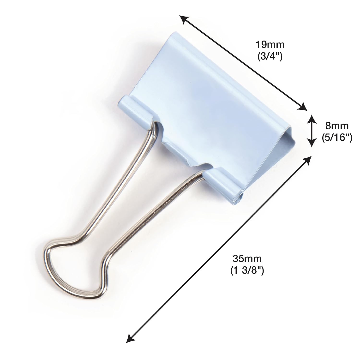 RAPESCO — Pinces double clip 19 mm bleu pastel x80 – Image 10