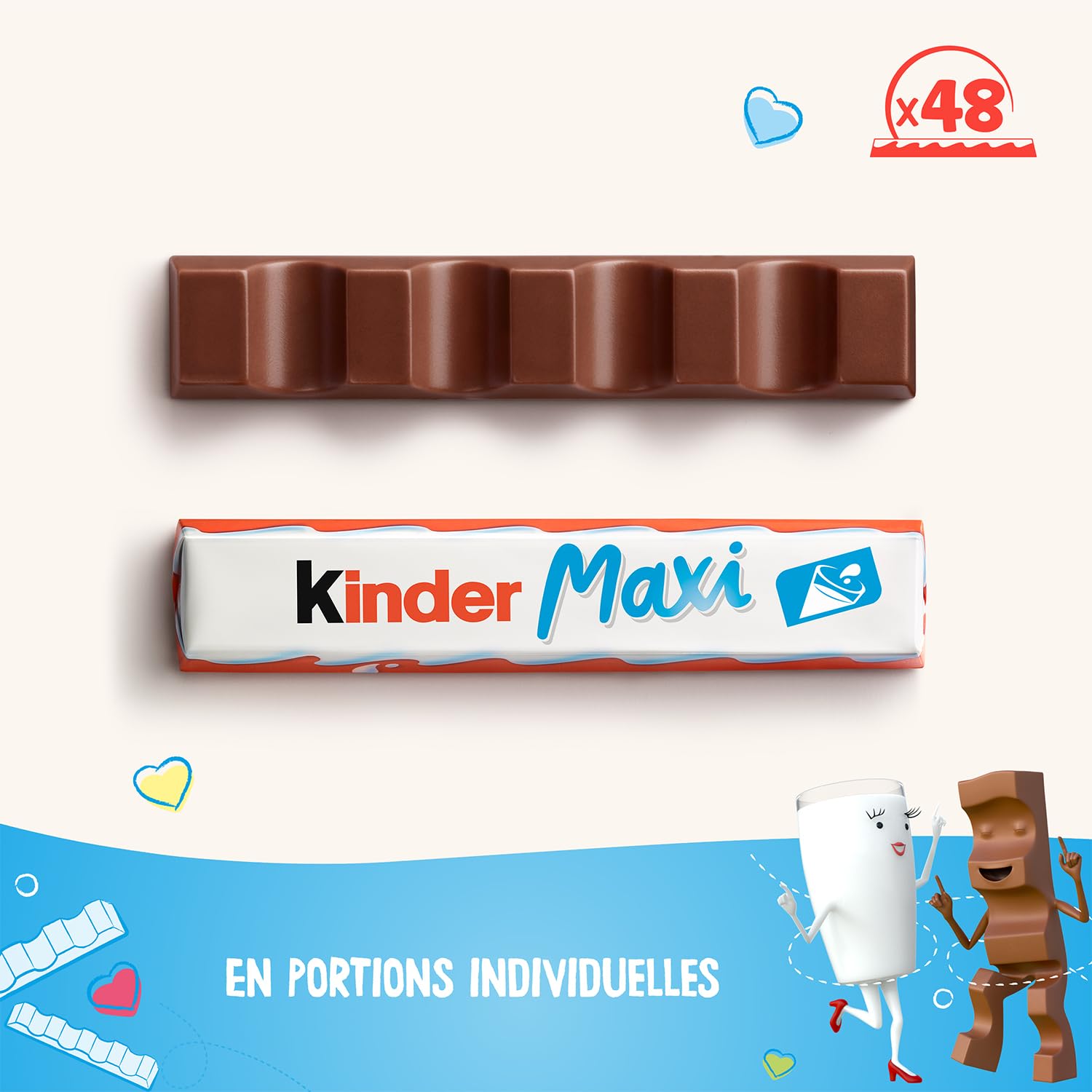 KINDER — Barres de chocolat au lait 1 kg, lot de 48 x 21 g – Image 6