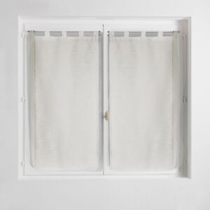 DOUCEUR D'INTÉRIEUR Haltona — Paire de vitrages effet lin 160x60 cm