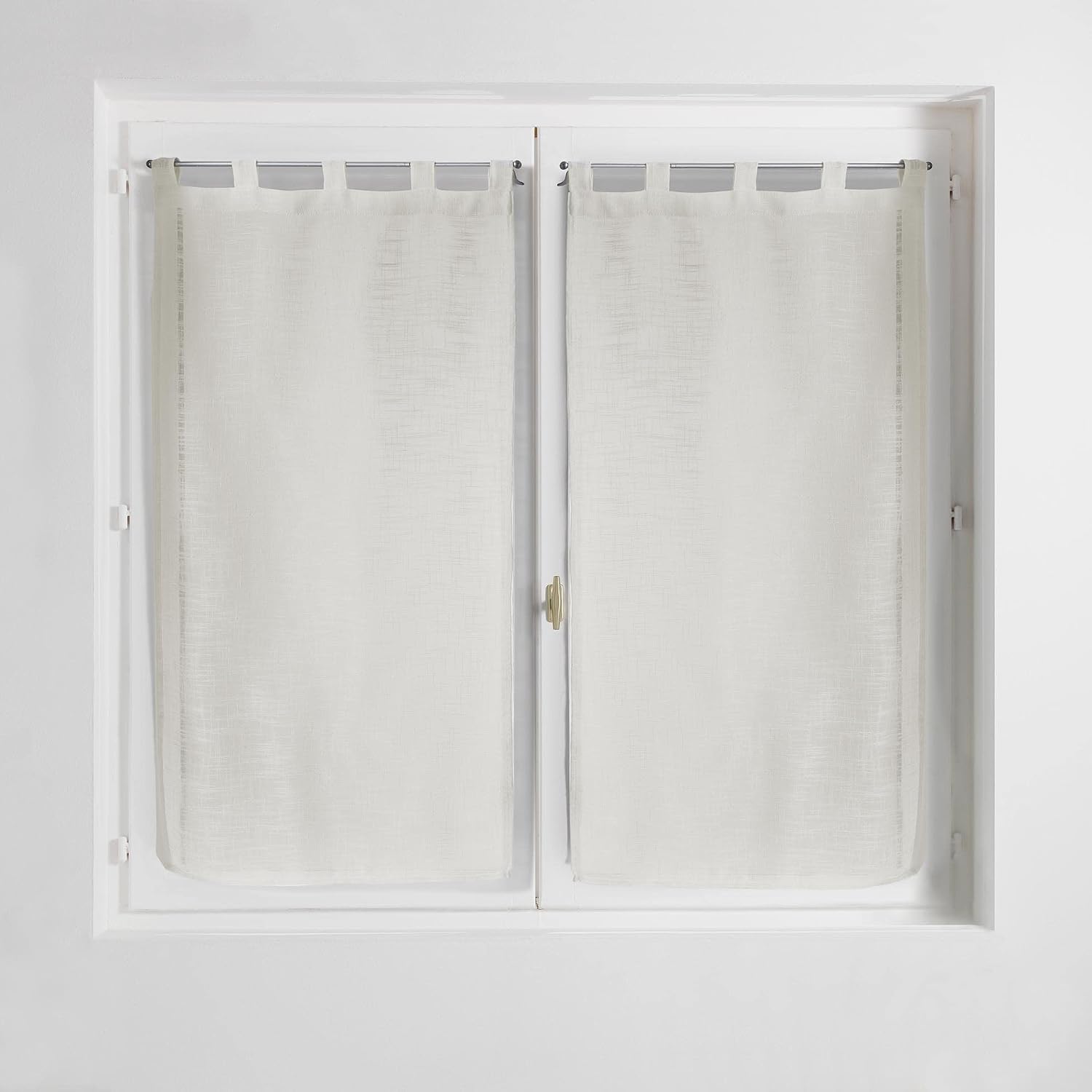 DOUCEUR D'INTÉRIEUR Haltona — Paire de vitrages effet lin 160x60 cm