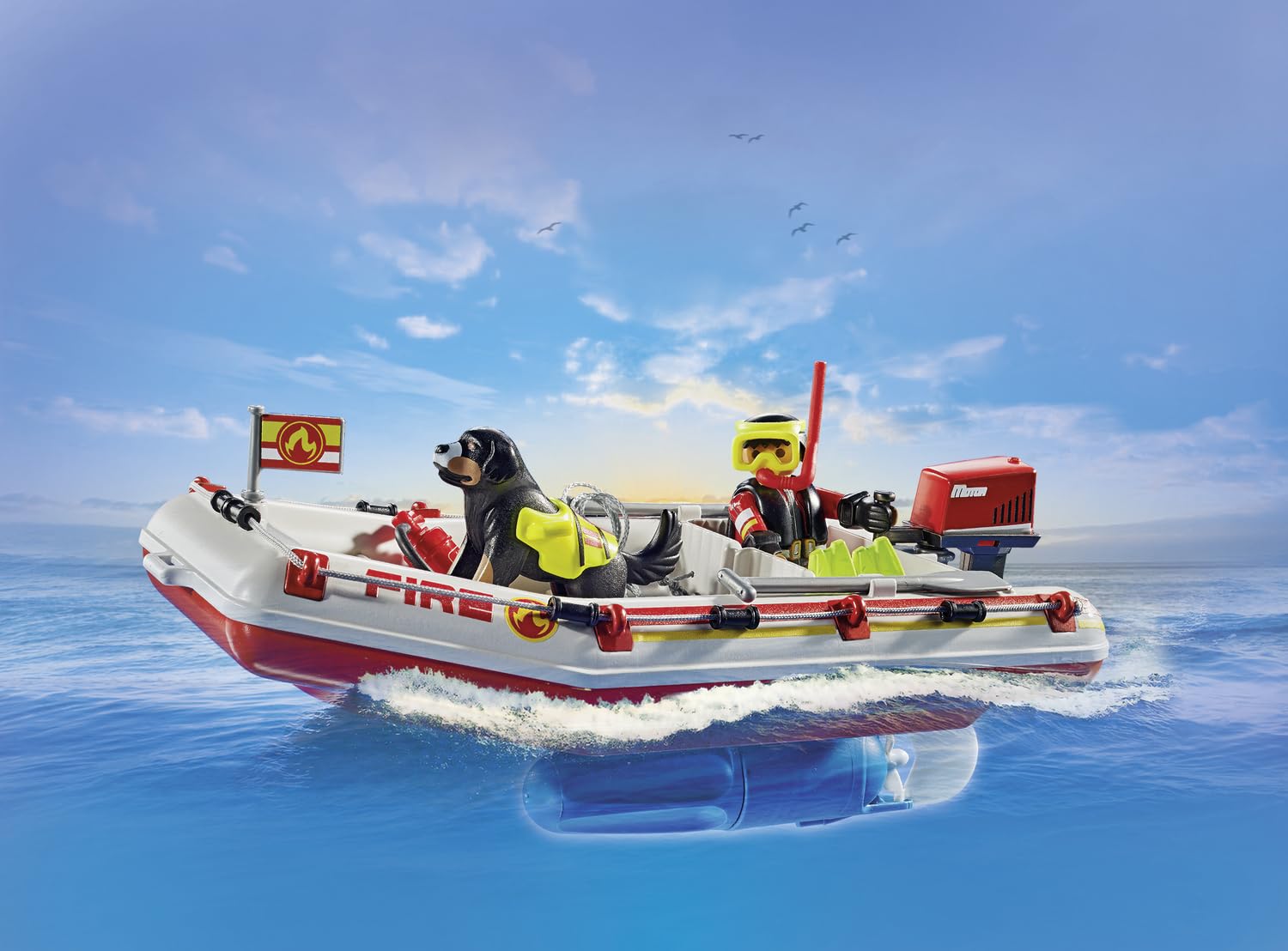 PLAYMOBIL 71464 — Bateau de pompier et scooter des mers – Image 7