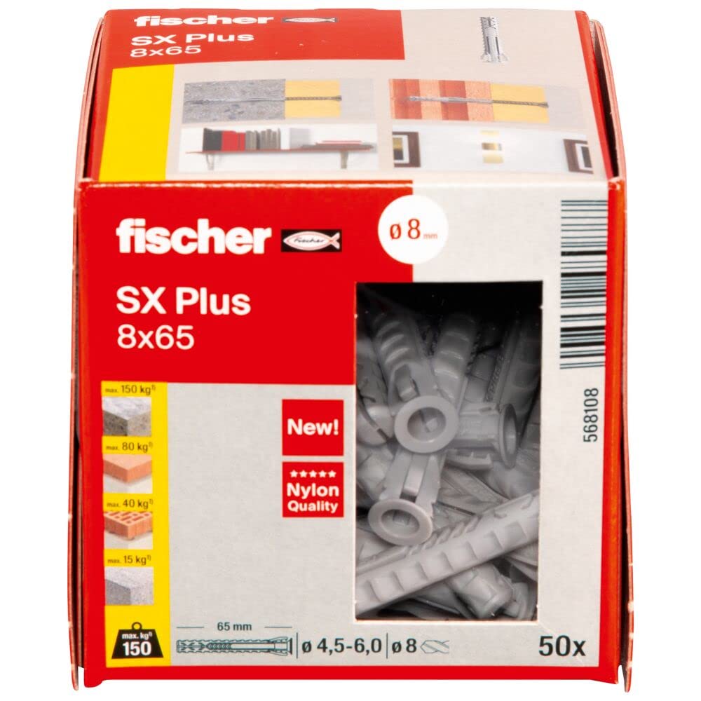 FISCHER SX Plus 8x65 — Chevilles nylon rallongées x50 – Image 2