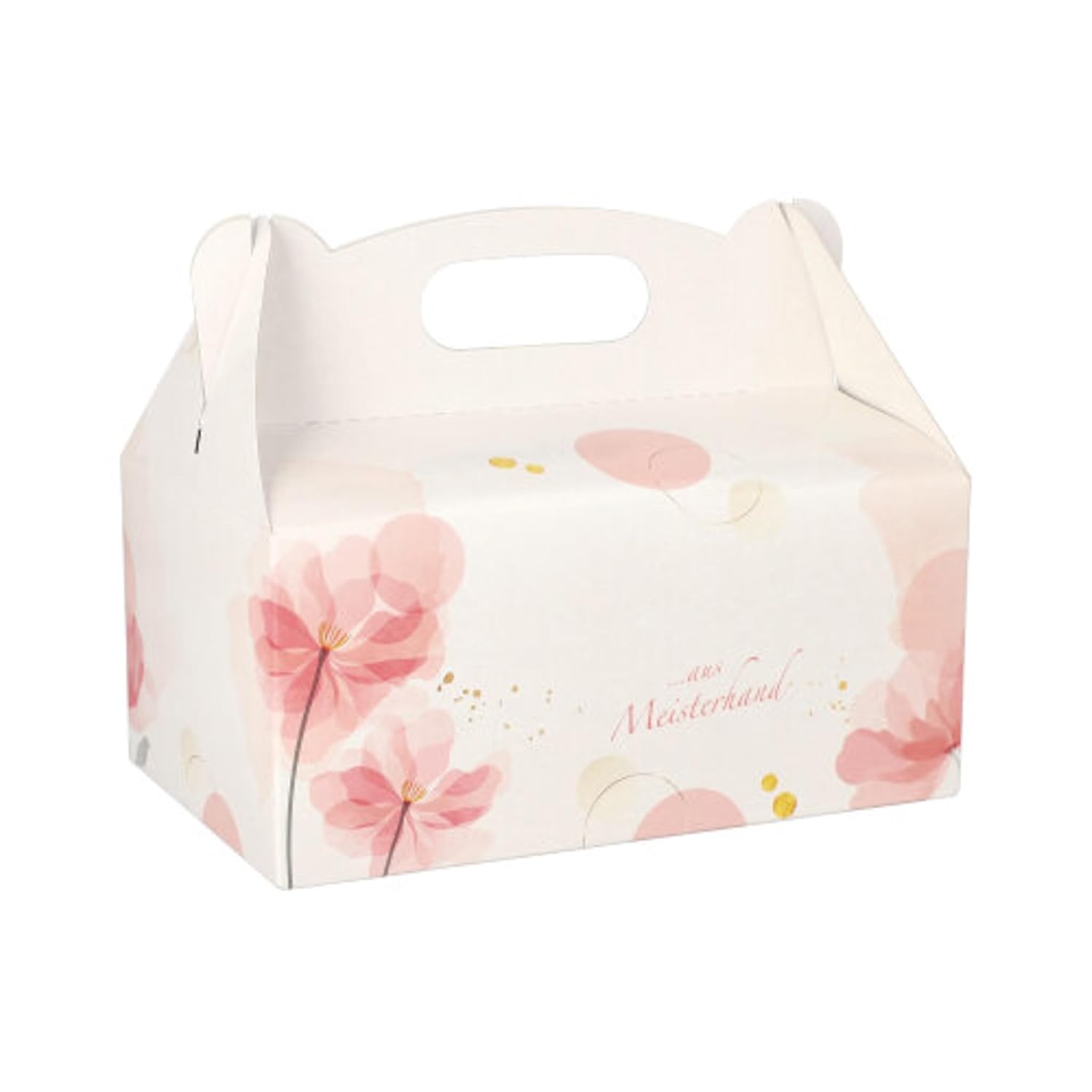 PAPSTAR — Lot de 20 boîtes à pâtisserie rectangulaires roses