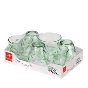 Alternative view of BORMIOLI Rocco Flora Lot de 6 Verres à Eau en Verre de Couleur Verte, 26 cl