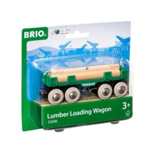 Alternative view of BRIO World — Wagon convoyeur de bois avec 3 rondins