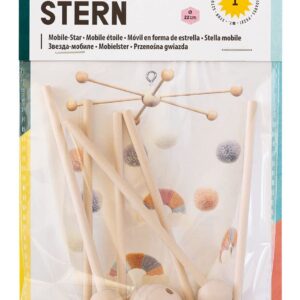 FOLIA 2280 — Étoile mobile en bois à 6 branches 22 cm