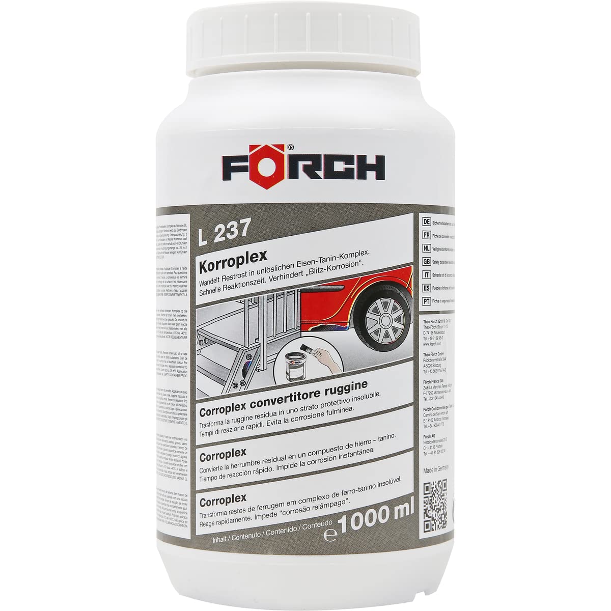 FÖRCH Korroplex — Convertisseur de rouille 1000 ml