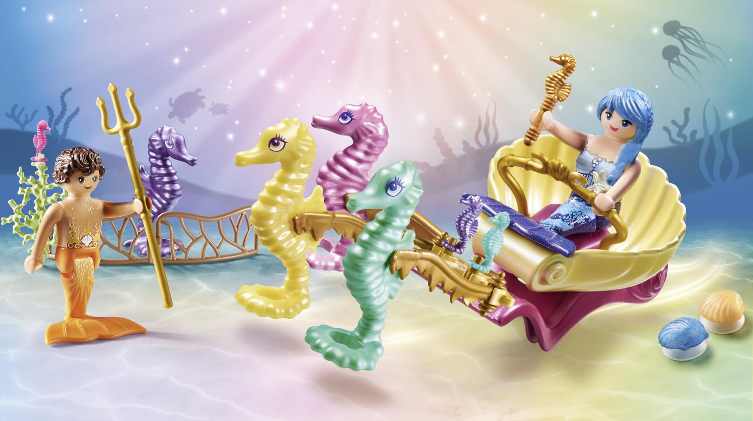 PLAYMOBIL Princess Magic — Calèche avec sirènes et hippocampes – Image 28
