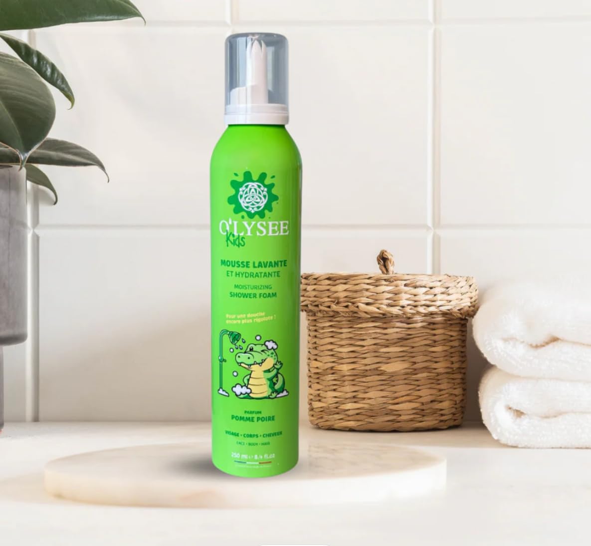 O’LYSÉE Kids — Mousse Lavante 3-en-1 250 ml Pomme verte – Image 2