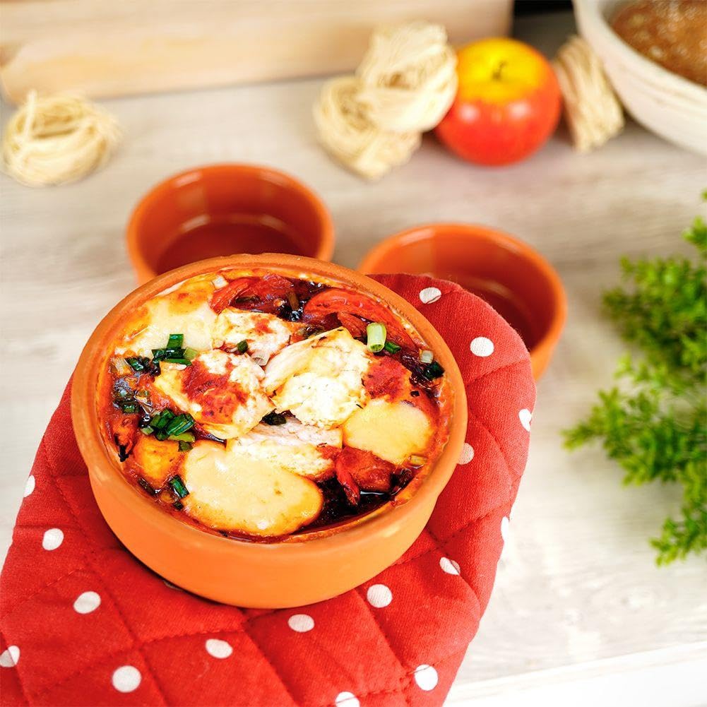 SANS MARQUE — Lot de 3 Plats à Tapas en Terre Cuite 12 cm – Image 9