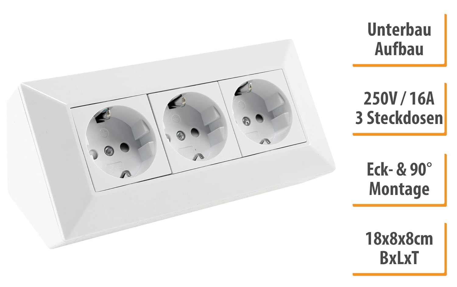 DELPHI — Base de prise 3 voies blanc 250 V/16 A – Image 7