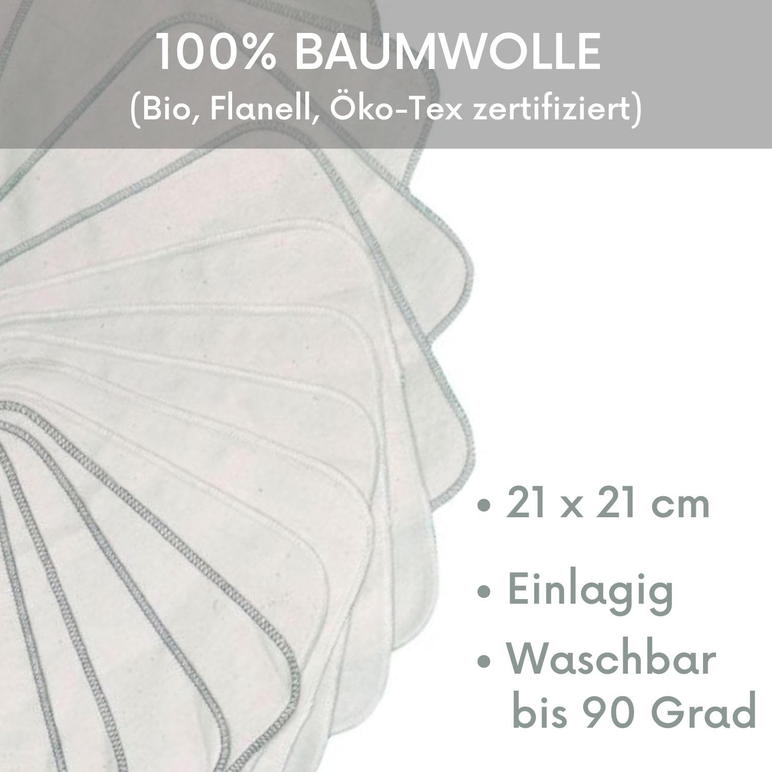AVO + CADO — Lot de 15 Gants de Toilette Bébé Gris – Image 22