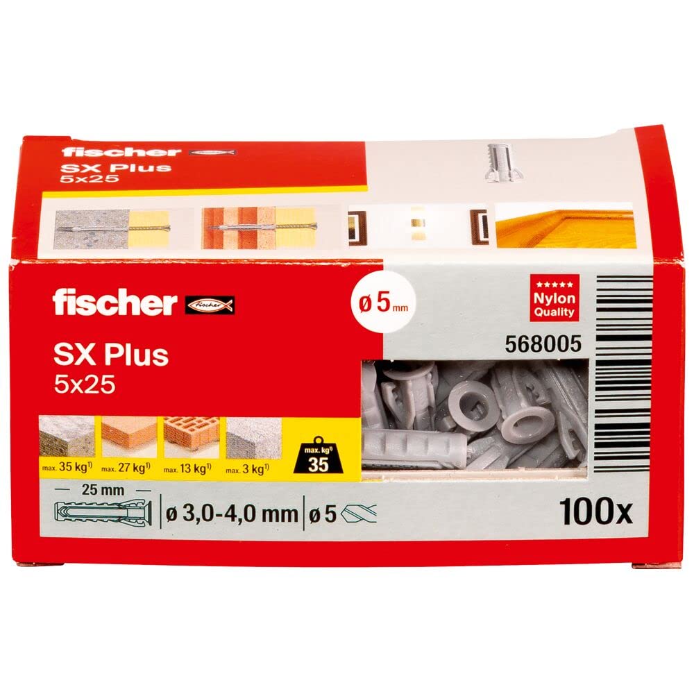 FISCHER SX Plus — Cheville nylon 5x25 boîte de 100 – Image 2