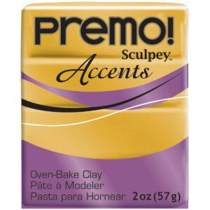 SCULPEY Premo Accent — Pâte polymère dorée 18K