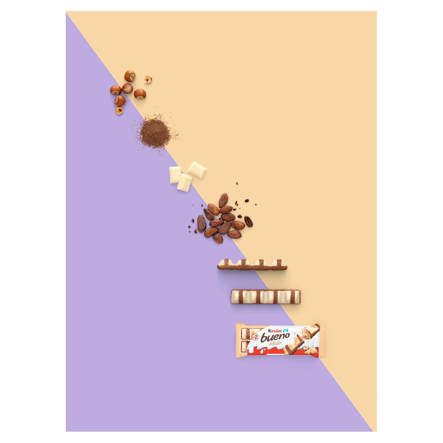 KINDER Bueno White — Gaufrettes chocolat blanc lot x30 x2 barres – Image 5
