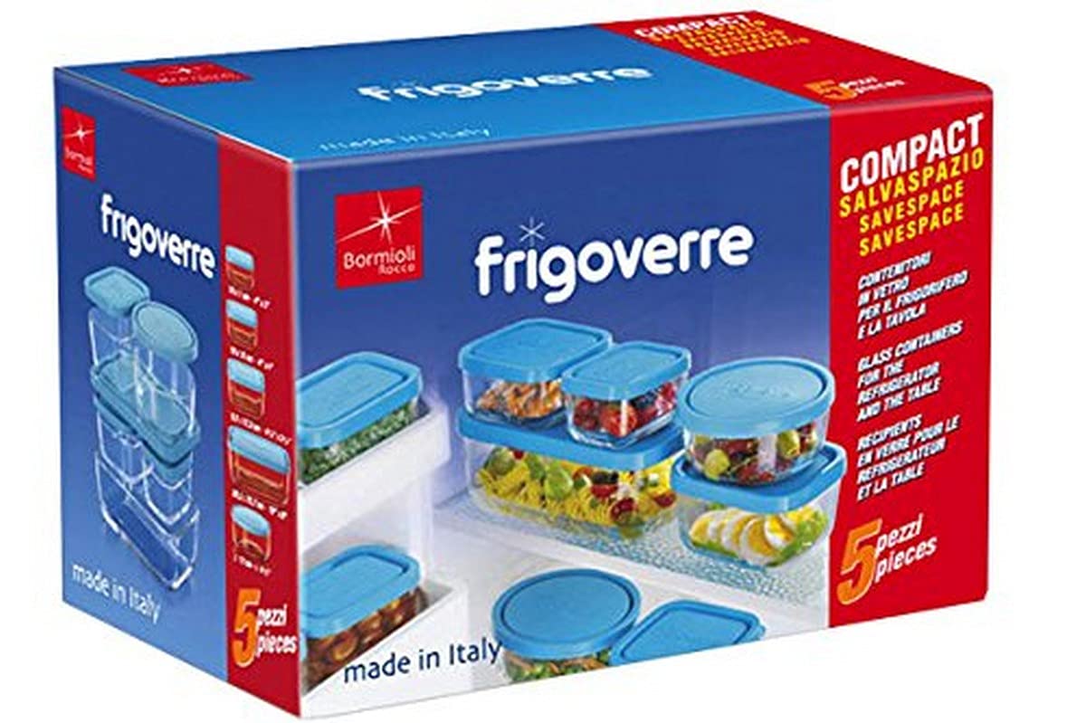 BORMIOLI Frigoverre — Set de 5 Boîtes de Conservation verre