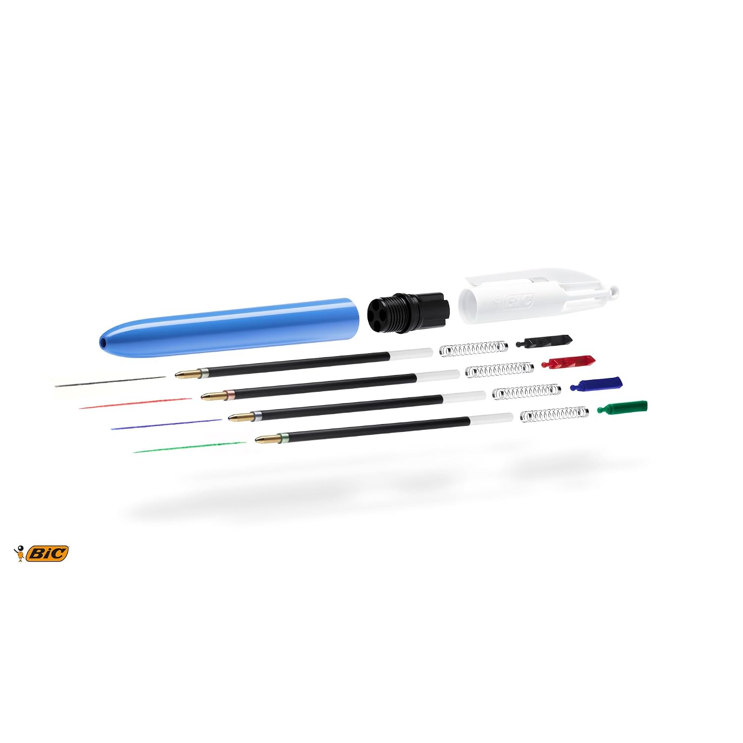 BIC 4 Couleurs - Recharges pour Stylo-Bille - Pointe Moyenne (1,0 mm) – Encre Verte, Lot Economique de 50 – Image 13