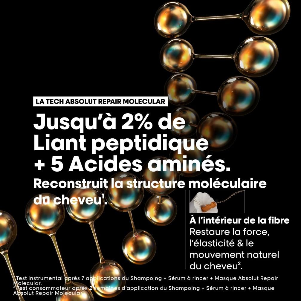 L'ORÉAL PROFESSIONNEL Absolut Repair Molecular — shampoing 300 ml – Image 5