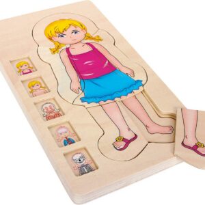 SMALL FOOT — Puzzle anatomie fille en bois 29 pcs.