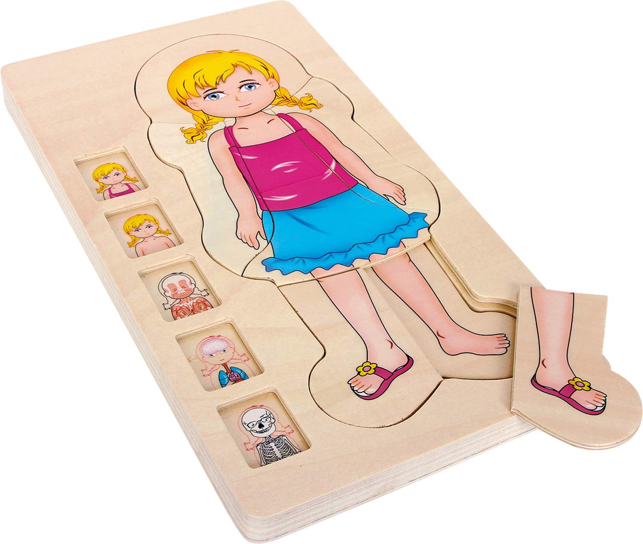 SMALL FOOT — Puzzle anatomie fille en bois 29 pcs.