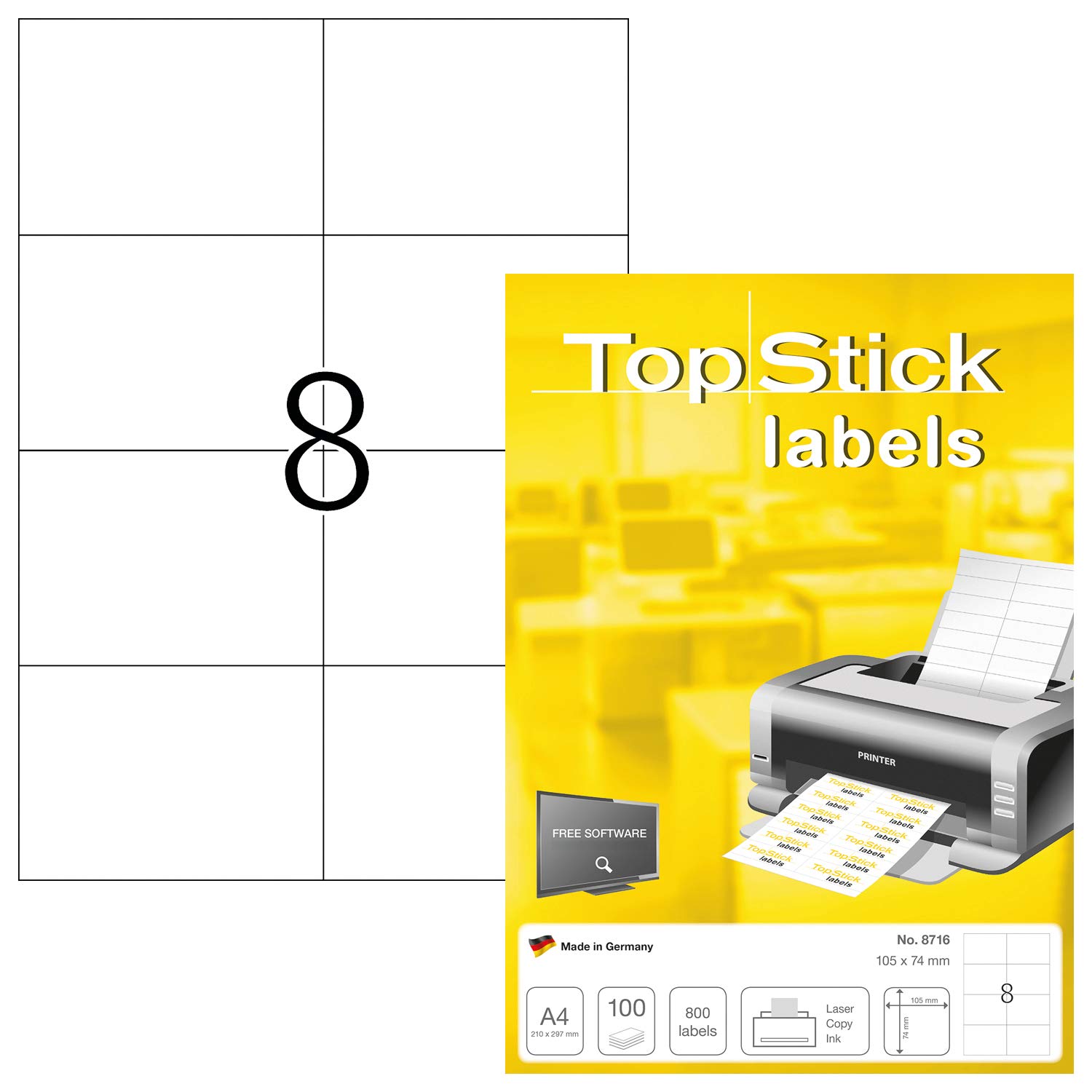 TOP STICK — Étiquettes blanches 105 x 74 mm – Image 9