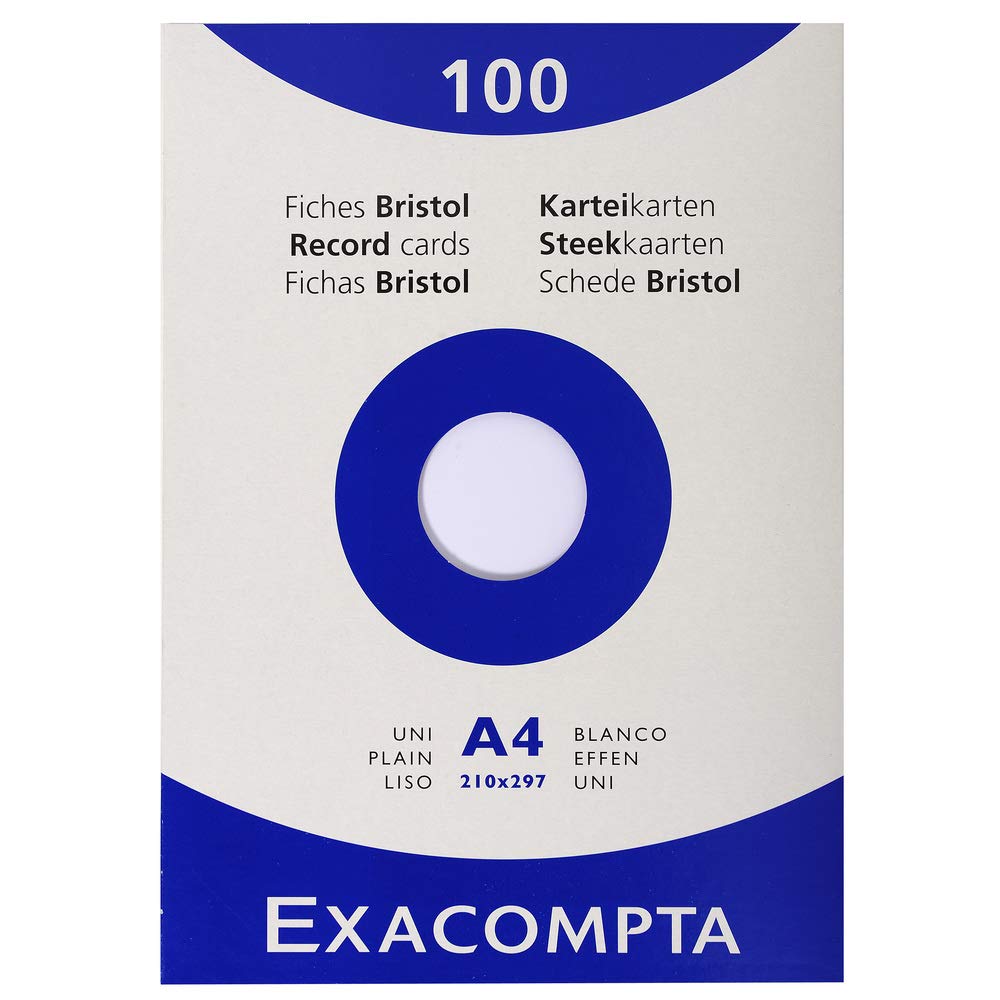 Exacompta - Réf. 13306E - Étui de 100 fiches bristol unies non perforées - format 210 x 297 mm - compatibles avec imprimante jet d'encre, laser et photocopieur - couleur blanc – Image 17