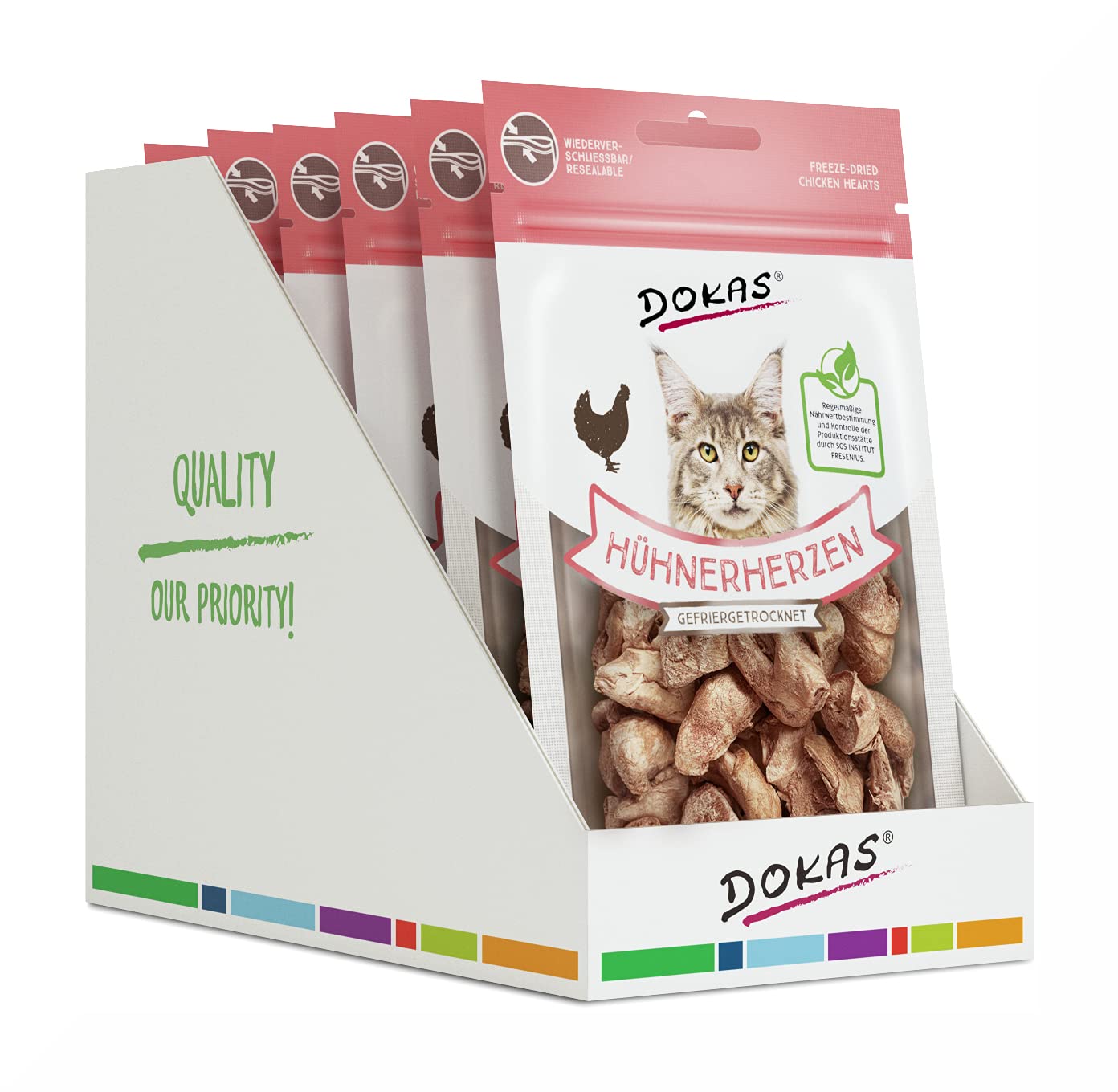 Dokas Cat Snack Hühnerherzen gefriergetr. 15g (Menge: 6 Je Bestelleinheit) – Image 10
