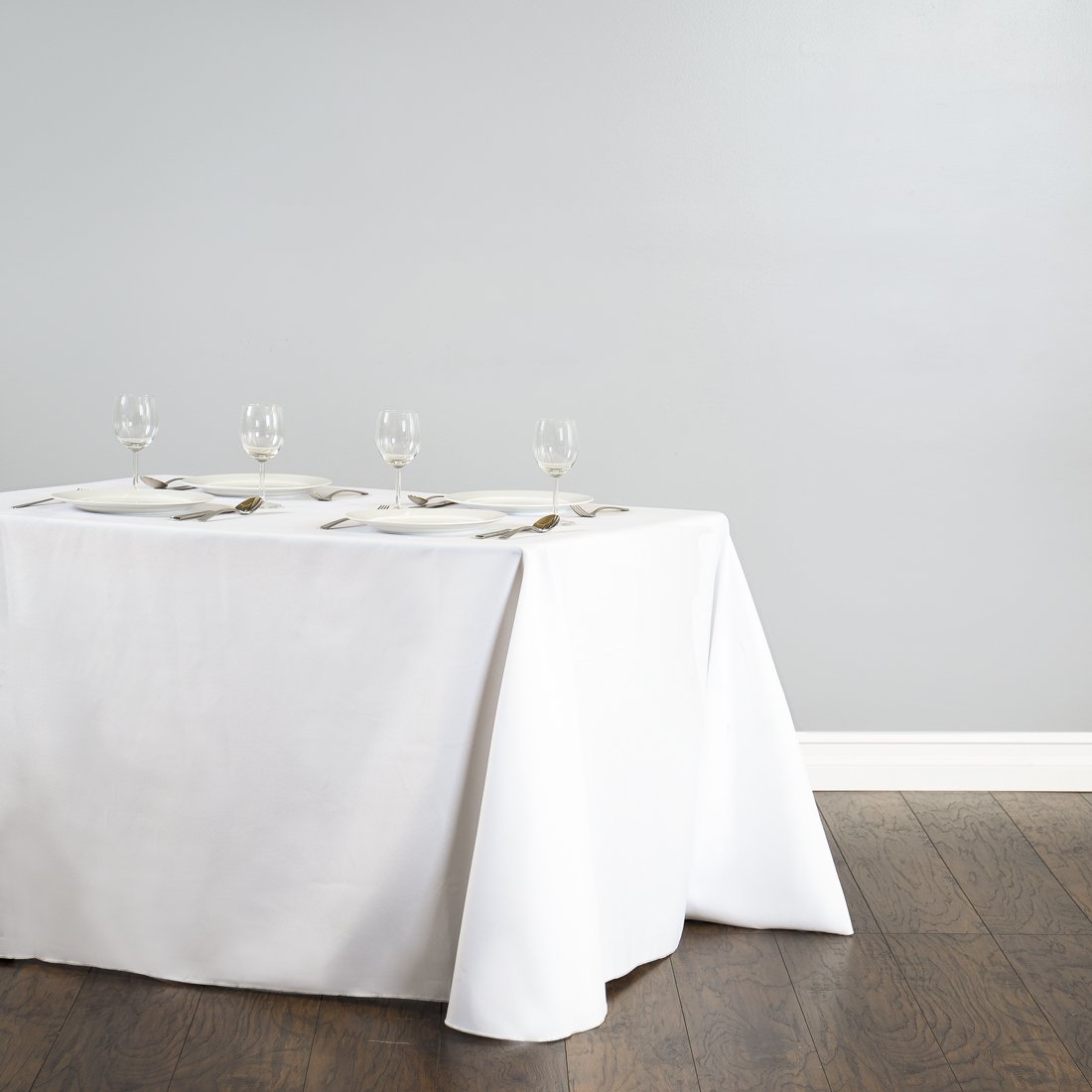 PARTY DECO — Nappe carrée blanche anti-tache 180x300 cm