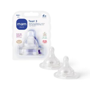 MAM - Lot de 2 tétines silicone debit 3 rapide