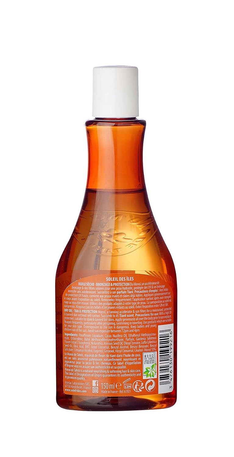 SOLEIL DES ÎLES — Huile sèche bronzage SPF 30 parfum Tiaré – Image 3