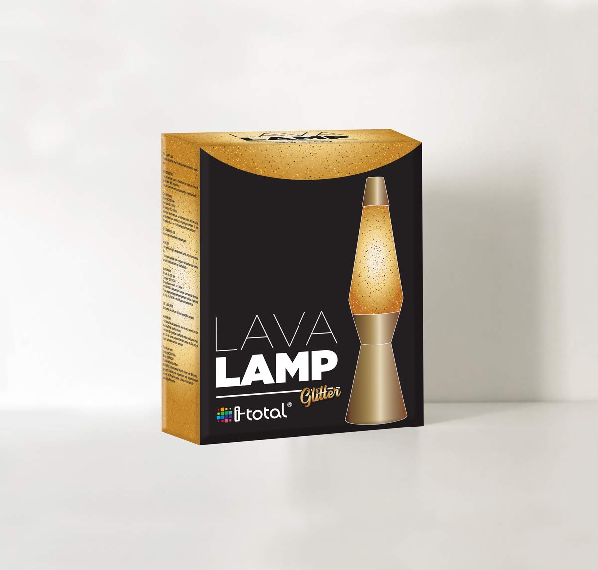 I-TOTAL — Lampe à lave Magma & paillettes dorées – Image 2