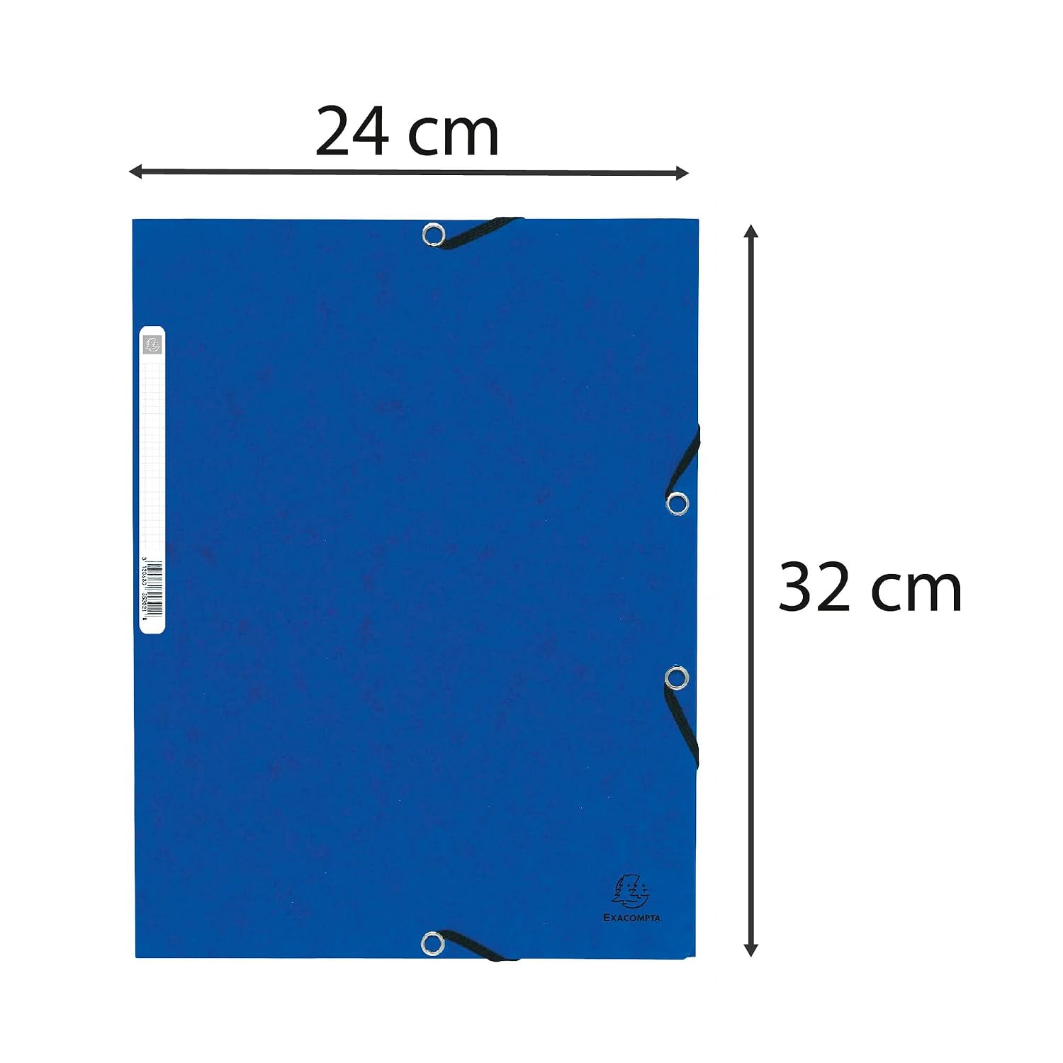 Exacompta - Réf. 55302E - Paquet de 10 chemises à élastiques - pochettes 3 rabats - en carte lustrée 355 g/m2 - dimensions 24 x 32 cm pour documents au format A4 - couleur bleu – Image 15