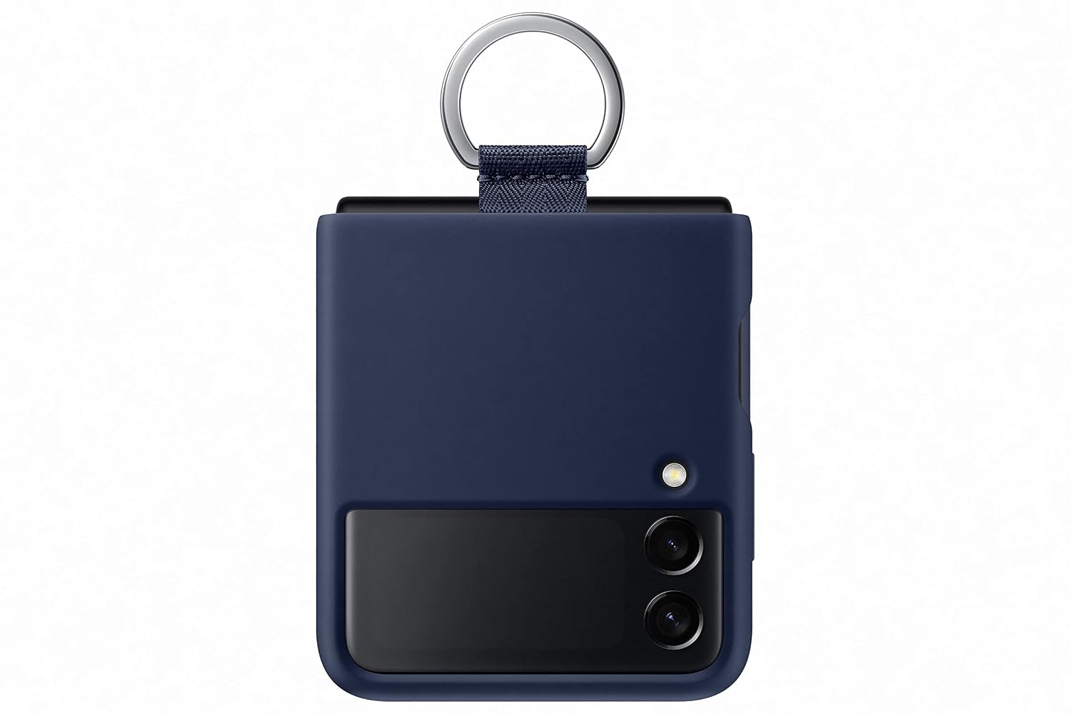 SAMSUNG — Coque Silicone avec anneau pour Galaxy Z Flip3 Bleu