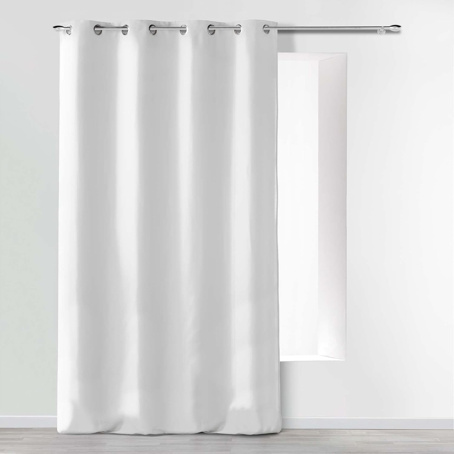 DOUCEUR D'INTÉRIEUR — Rideau à œillets 140 x 260 cm blanc