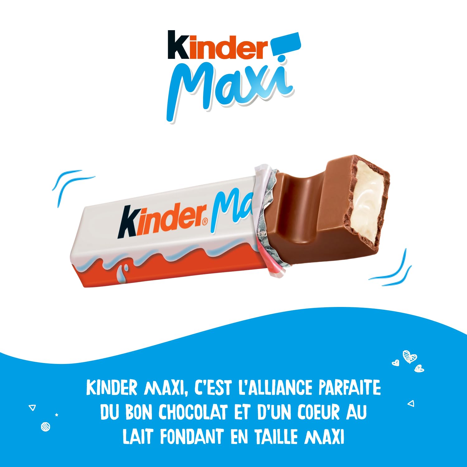 KINDER Maxi — Barres chocolatées cœur lait x36 21g – Image 10
