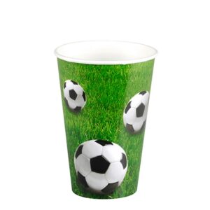 PAPSTAR — Lot de 10 gobelets jetables en carton 20 cl Football