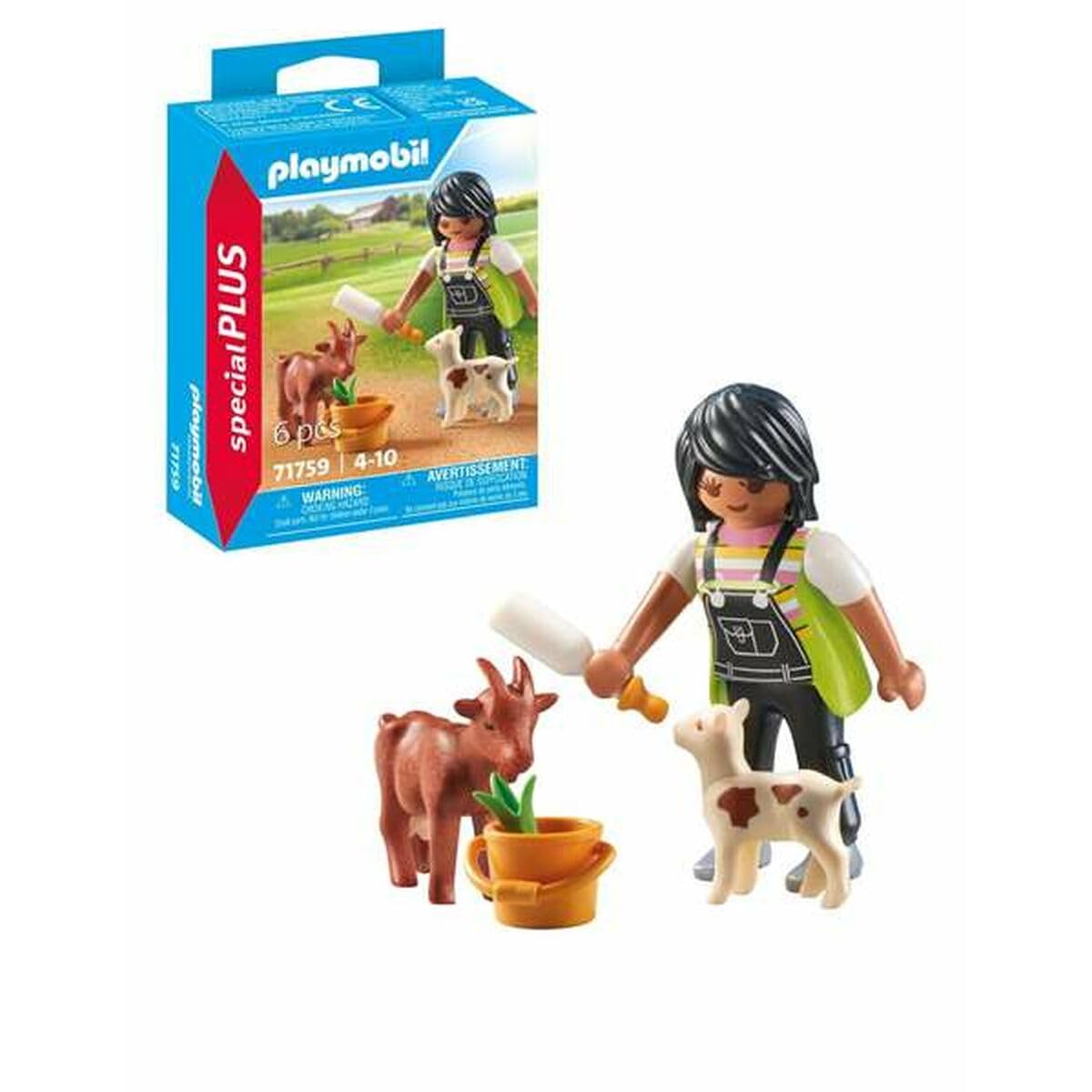 PLAYMOBIL Special Plus — Fermière avec chèvre et chevreau – Image 3