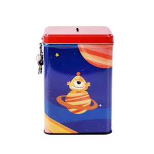 Alternative view of I-TOTAL — Tirelire en métal avec cadenas Space Adventure