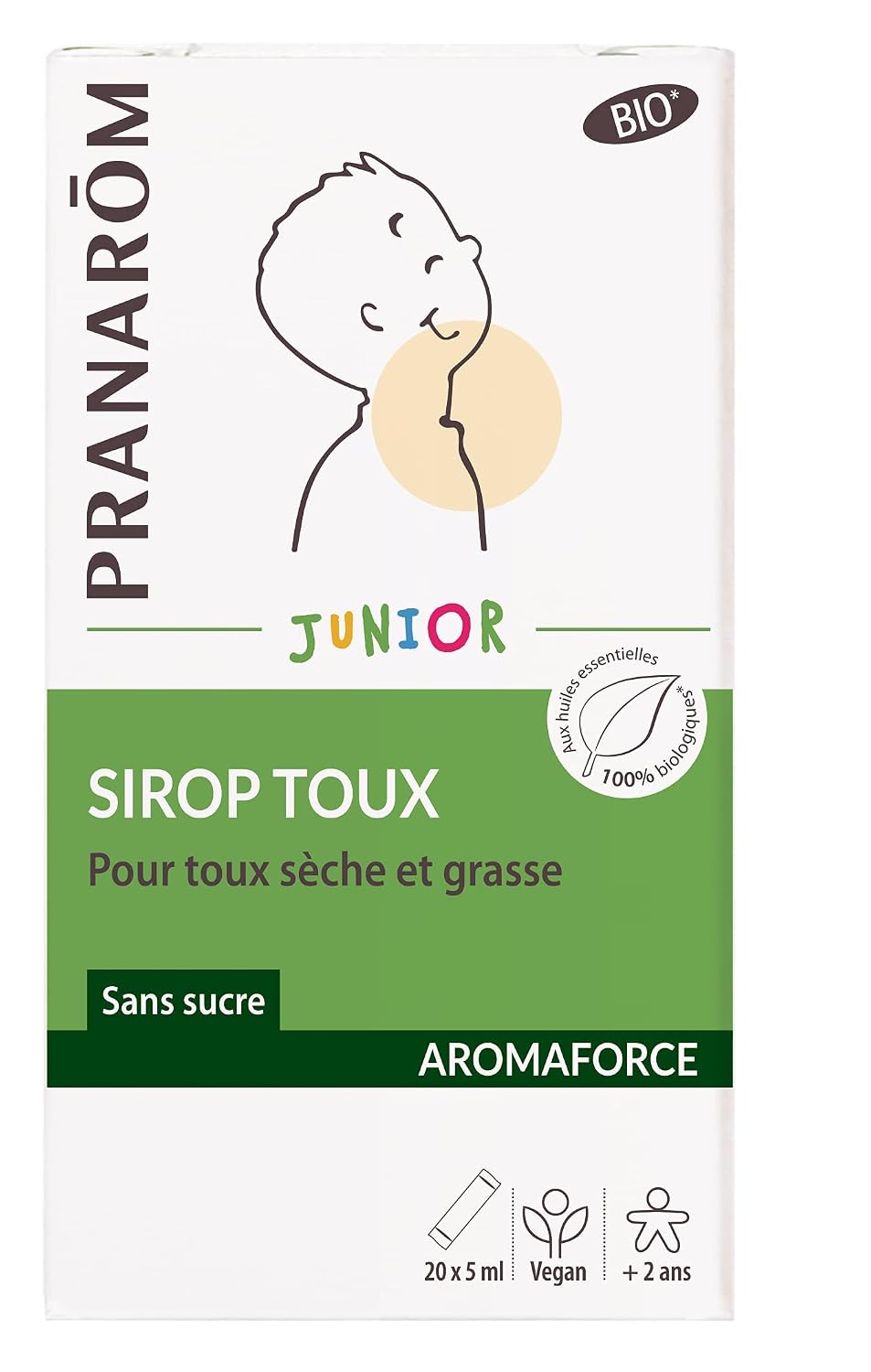 PRANARÔM Aromaforce Junior — Sirop toux enfant 20 x 5 ml – Image 3