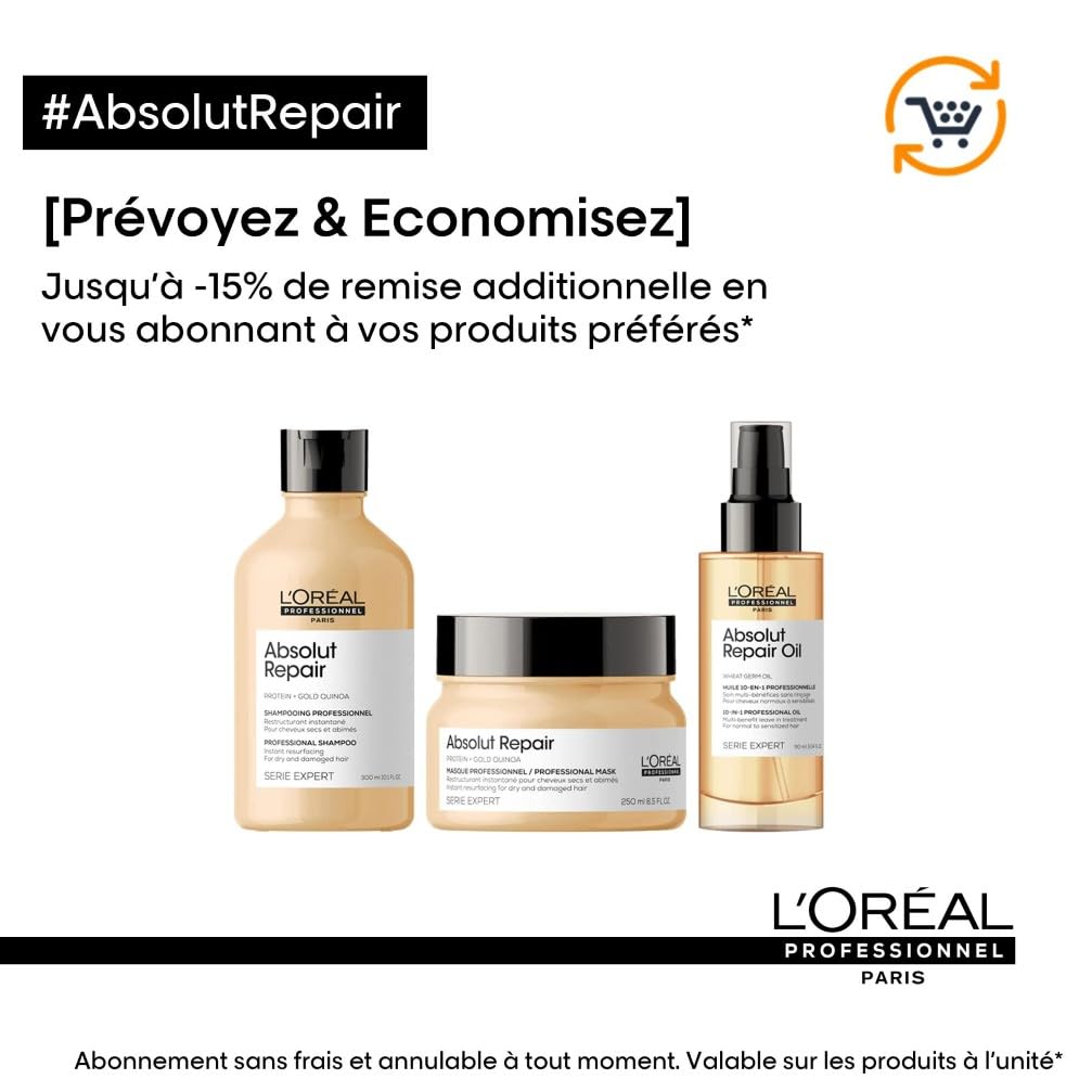 L'ORÉAL PROFESSIONNEL Absolut Repair — Shampoing restructurant 500 ml – Image 8
